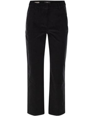 Weekend by Maxmara Broeken ,Zwart ,Katoen Pure Katoen Fluweel Pantalon