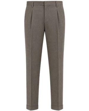 BRIGLIA Cropped Trousers - Grey