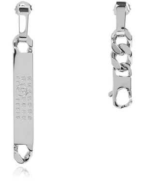 MM6 by Maison Martin Margiela Messing ohrringe - Weiß