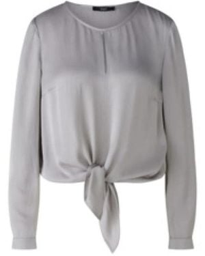 Ouí Klassieke Effen Kleur Damesblouse - Grijs