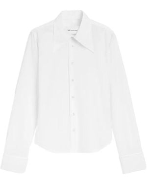 Ami Paris Overhemden ,Wit ,Katoen Sharp Collar Fitted Shirt
