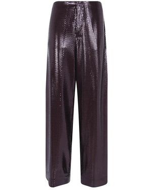 Alberta Ferretti Wide Broeken - Paars