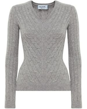Blugirl Blumarine V-Neck Knitwear - Grigio