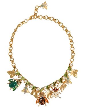 Dolce & Gabbana Goldenes Insekten-Statement-Halskette - Mettallic