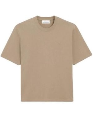 Ami Paris Tops ,Katoen Coeur Embossed Boxy T-Shirt - Naturel