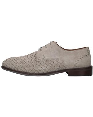 Stefano Lauran Schoenen ,Grijs ,Leer Msh 0010098 Veterschoen - Bruin