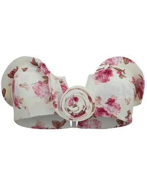 Magda Butrym Sculpturale Bikini Top Met Bloemenprint - Meerkleurig
