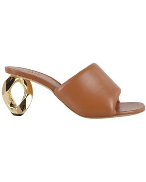 JW Anderson Goldkette absatz offene mule - Braun