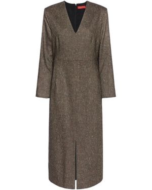 Elena Miro 7047P0 Midi Kleid - Braun