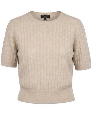 Rag & Bone Truien & Vesten ,Leer Cashmere Top - Naturel