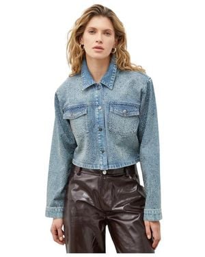 Gestuz Jassen ,Blauw ,Denim Denim Jacket