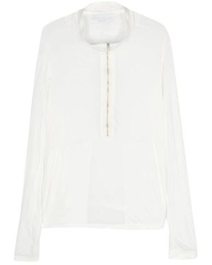 RANRA Sidur Half-Zip Modal Sweatshirt - Weiß