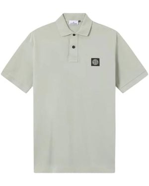 Stone Island Tops ,Groen ,Katoen Polo Stretch 2200008 V0055 - Grijs