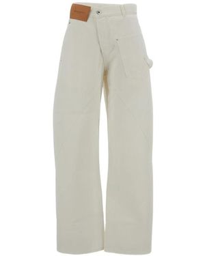 JW Anderson Jeans ,Wit ,Katoen Twisted Workwear Jeans - Grijs