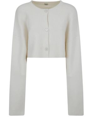 TOTEME Cropped Oversized Cardigan - Grau