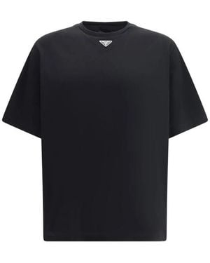 Prada Cotton T-Shirt - Schwarz
