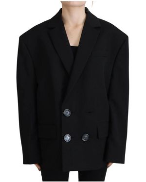 DSquared² Zweireihiger Mantel-Blazer - Schwarz