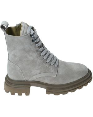 Hogan Lace-Up Boots - Gray