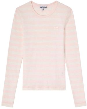 Ganni Round-Neck Knitwear - Rosa