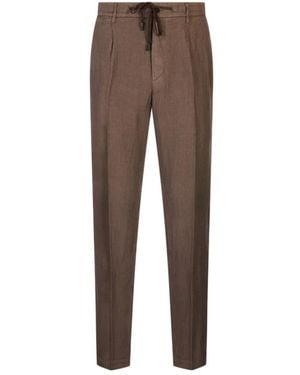 Peserico Slim-Fit Pants - Brown
