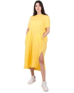 Roberto Collina Maxi Rokken - - Dames - Geel