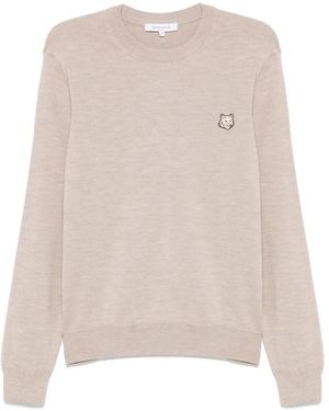 Maison Kitsuné Round-Neck Knitwear - Natural