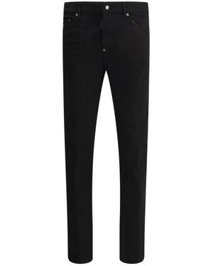 DSquared² Cool guy jeans con toppa in pelle - Nero