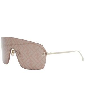 Fendi Accessoires ,Bruin ,Kristallen Zonnebril - Wit