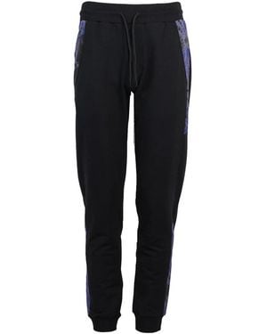 Bikkembergs Broeken ,Zwart ,Slim Fit Broek Met Kleurrijke Panelen