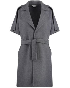 Bottega Veneta Belted Coats - Grey