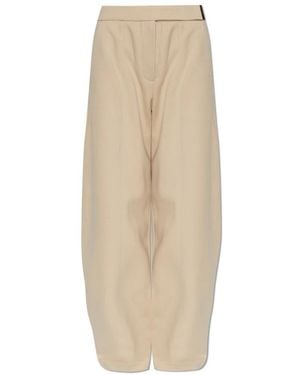 Sportmax Broeken ,Katoen Hobby Track Pants - Naturel