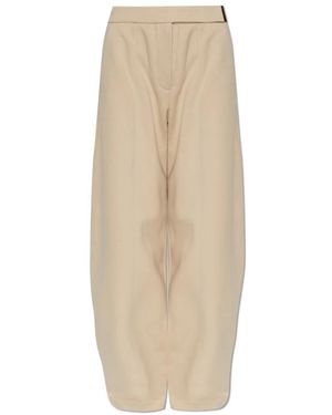 Sportmax Broeken ,Katoen Hobby Track Pants - Naturel