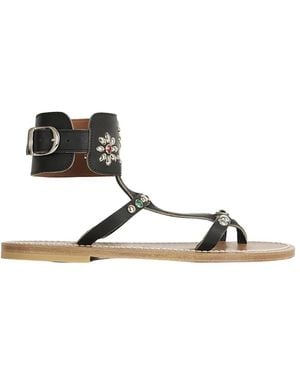 K. Jacques Flat Sandals - Nero