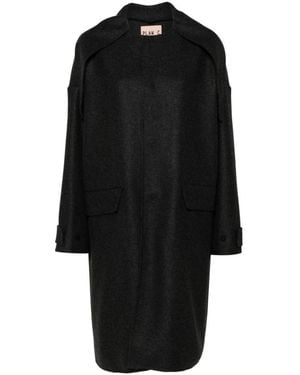 Plan C Single-Breasted Coats - Black