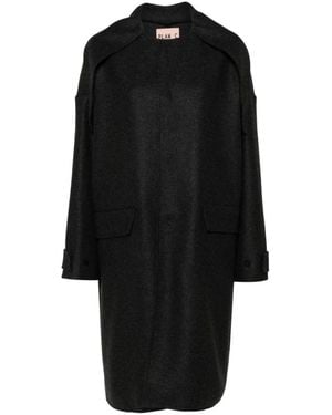 Plan C Single-Breasted Coats - Black