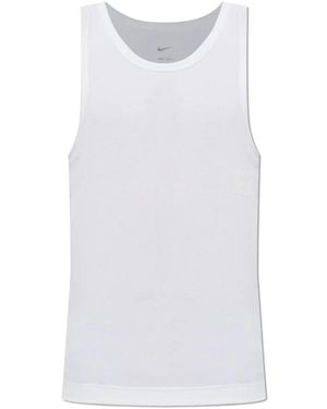 Nike Fitness ,Wit ,Polyester N.A.C. Dri-Fit Ribbed Tank Top