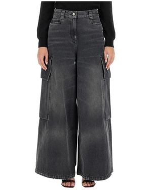 Palm Angels Wide Jeans - Grey