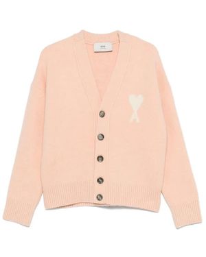 Ami Paris De Coeur Cardigan - Pink