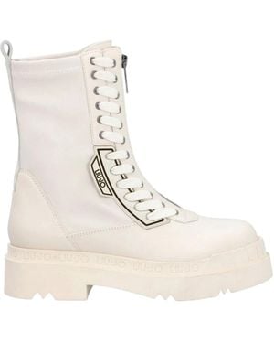 Liu Jo Lace-Up Boots - Natural