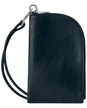 Rick Owens Leder-Geldbörse Mit Rundum-Reißverschluss - Blau