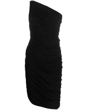 Norma Kamali Diana One-shoulder Stretch-woven Maxi Dress - Black