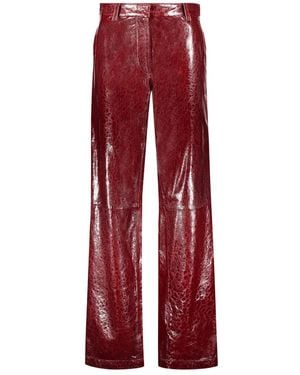 Missoni Leather Trousers - Red