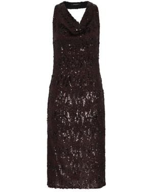 Bruuns Bazaar Kleedjes ,Rood ,Pailletten Roystonea Bbvioleta Jurk - Zwart