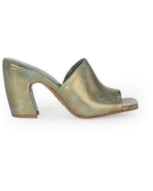 Cortana Heeled Mules - Verde