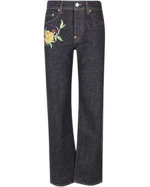 KENZO Wildflower Regular Pant - Blau