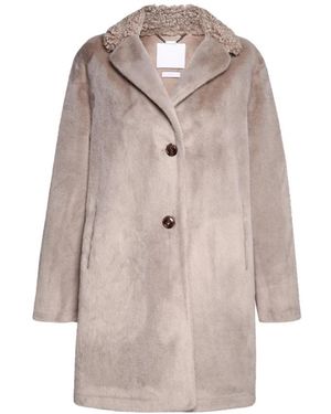 Rich & Royal Faux Fur Coat - Natur