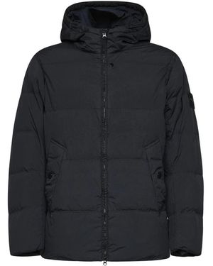 Stone Island Logo Nylon Blouson Jas - Zwart