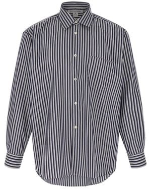 Comme des Garçons Garngefärbtes Baumwoll-Streifenhemd - Blau