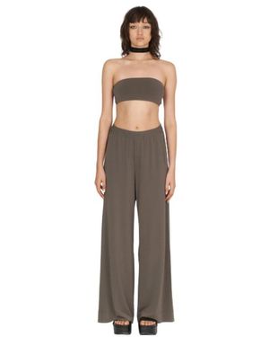 Isabel Benenato Wide Trousers - Grey