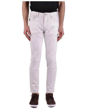 Armani Jeans Jeans Met Rits- En Knoopsluiting Met Voor- En Achterzakken - Wit